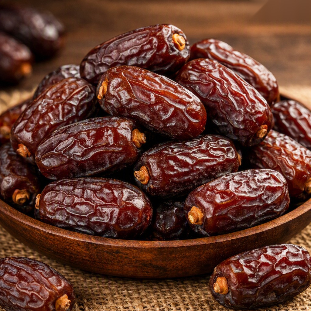 Dry Dates (Chuara) close-up texture