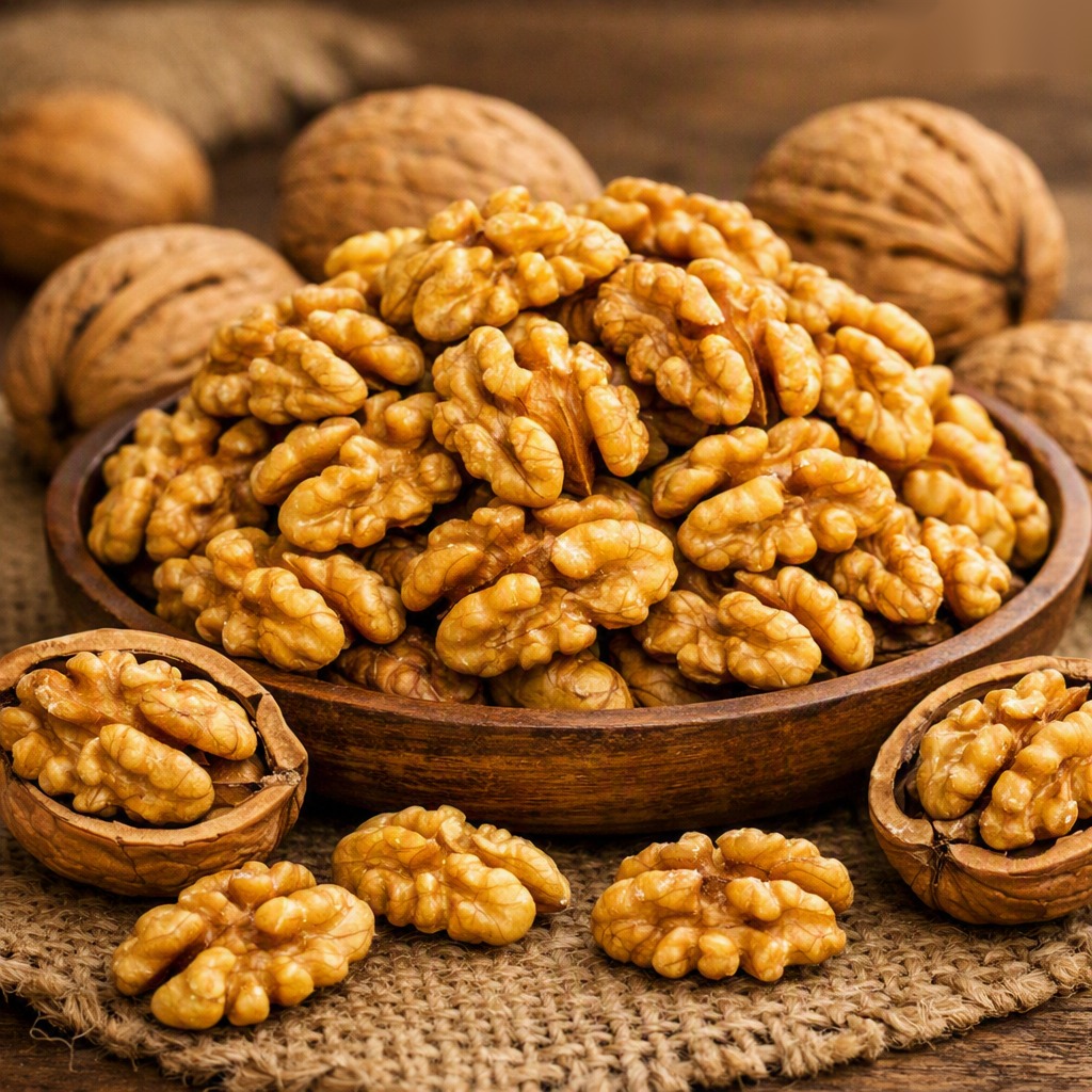 Walnuts (Akhrot) close-up texture